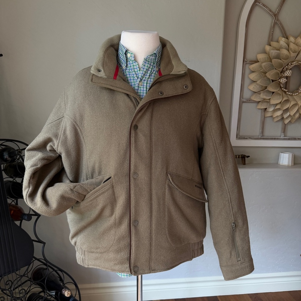 Woolrich Men's Beige Wool Outerwearβ Bomber Jackets Size L